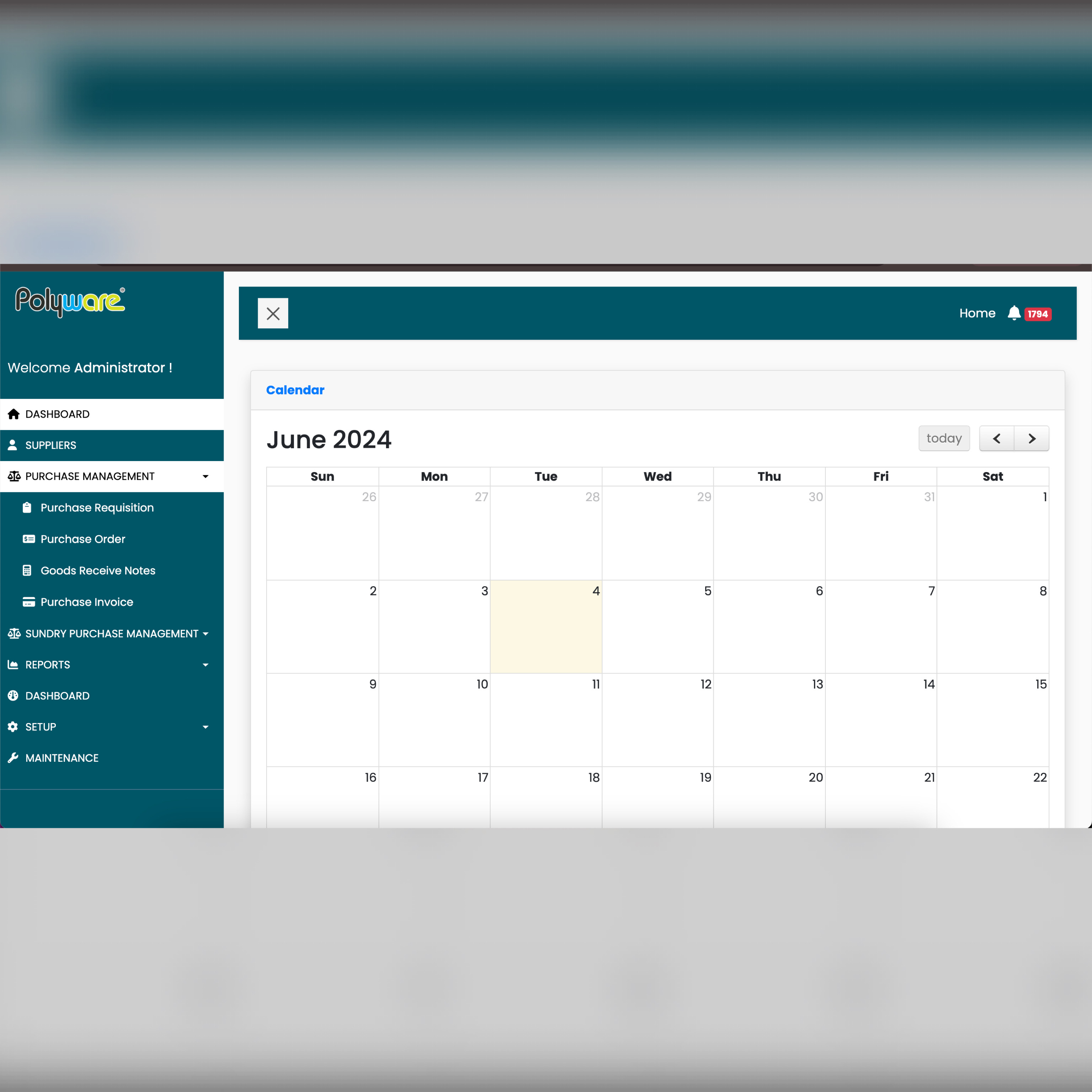 Supply Chain Management screenshot