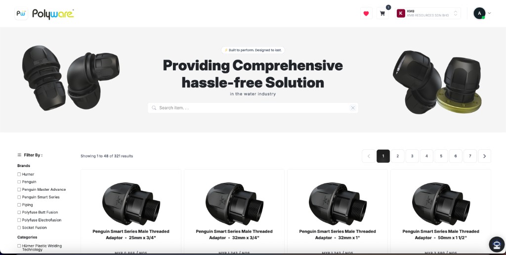 Polyware Ecommerce screenshot